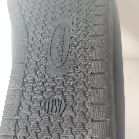 Dr. Scholls Mardell Women 11 W Shoes Two Strap Comfort Black Leather Slip On - Picture 6 of 11